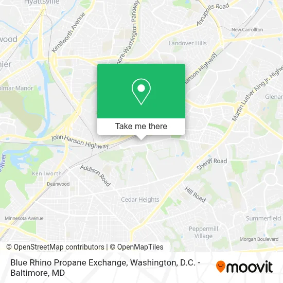 Blue Rhino Propane Exchange map