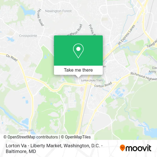 Lorton Va - Liberty Market map