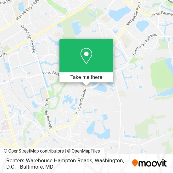 Renters Warehouse Hampton Roads map
