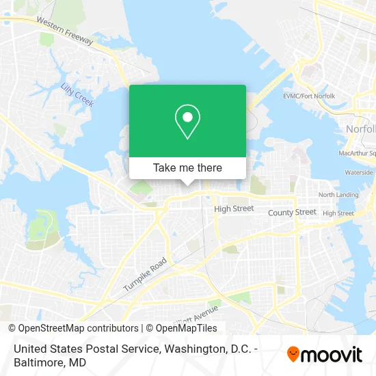 United States Postal Service map