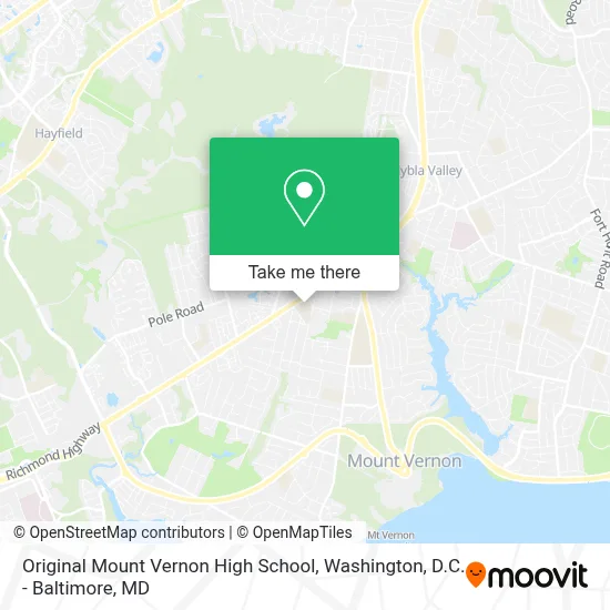 Original Mount Vernon High School map
