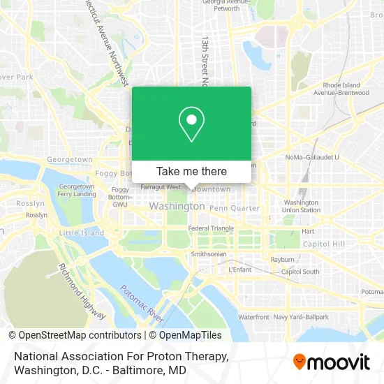 National Association For Proton Therapy map