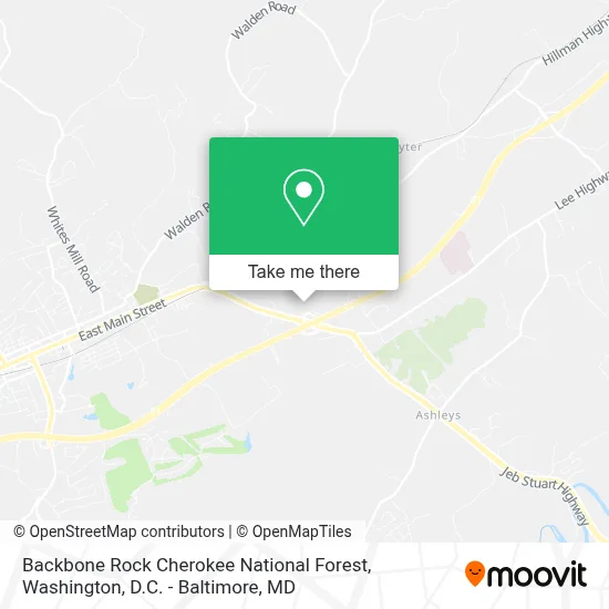 Backbone Rock Cherokee National Forest map