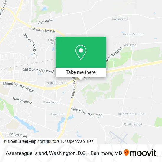 Assateague Island map