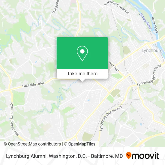 Lynchburg Alumni map