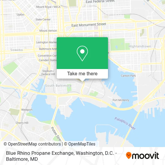 Blue Rhino Propane Exchange map