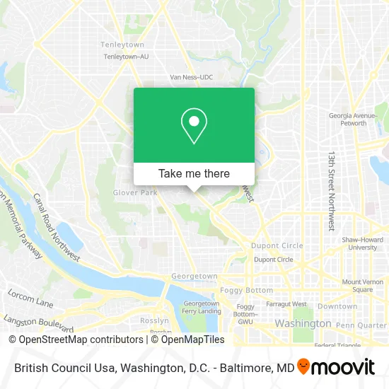British Council Usa map