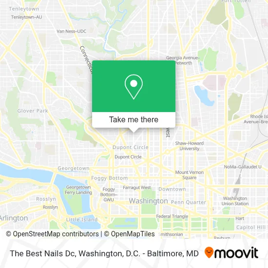The Best Nails Dc map
