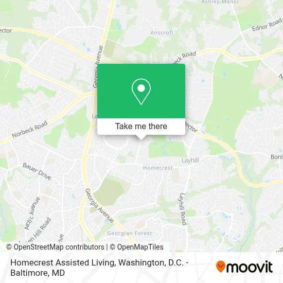 Homecrest Assisted Living map