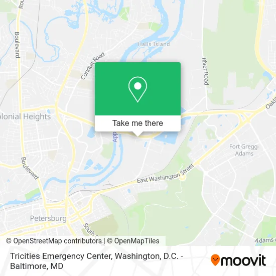 Tricities Emergency Center map