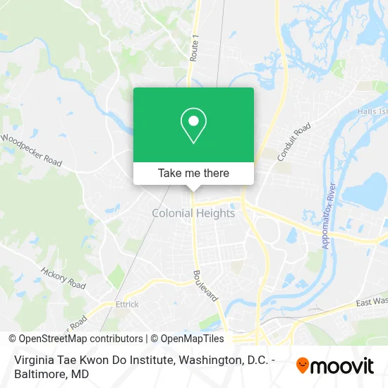 Virginia Tae Kwon Do Institute map