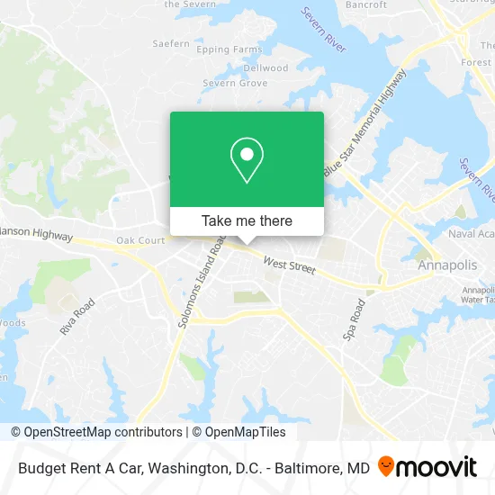 Budget Rent A Car map