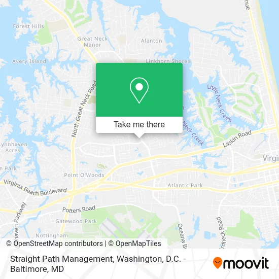 Straight Path Management map