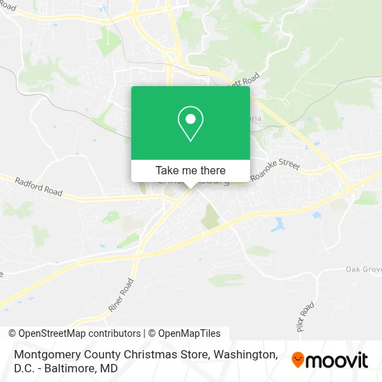 Montgomery County Christmas Store map