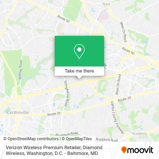 Verizon Wireless Premium Retailer, Diamond Wireless map