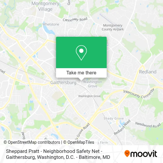 Sheppard Pratt - Neighborhood Safety Net - Gaithersburg map