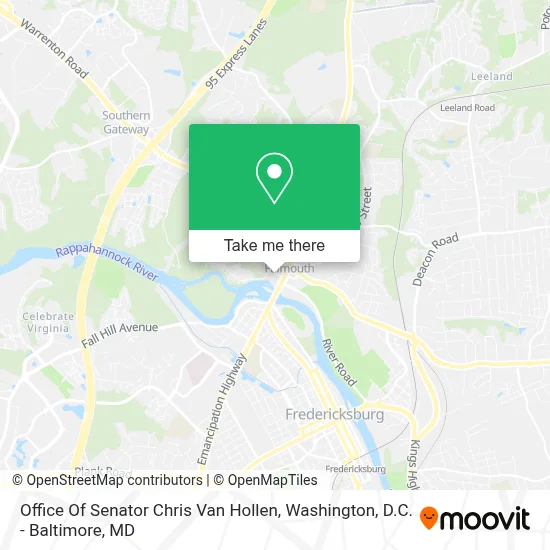 Office Of Senator Chris Van Hollen map