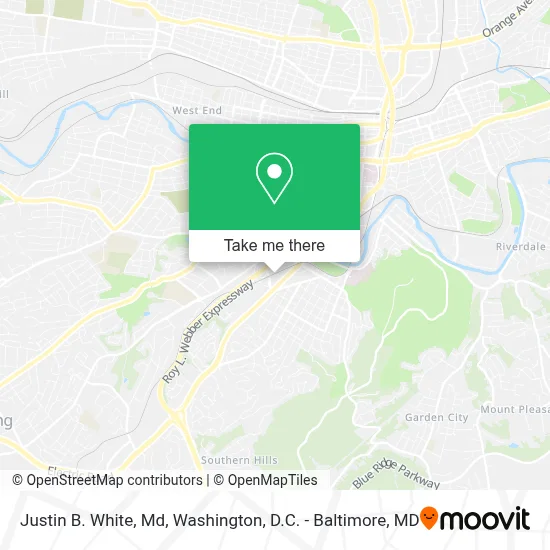 Justin B. White, Md map