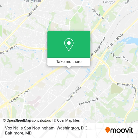 Vox Nails Spa Nottingham map