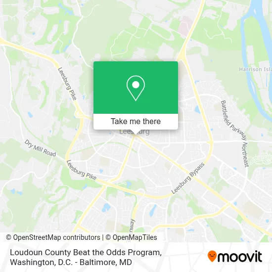Loudoun County Beat the Odds Program map