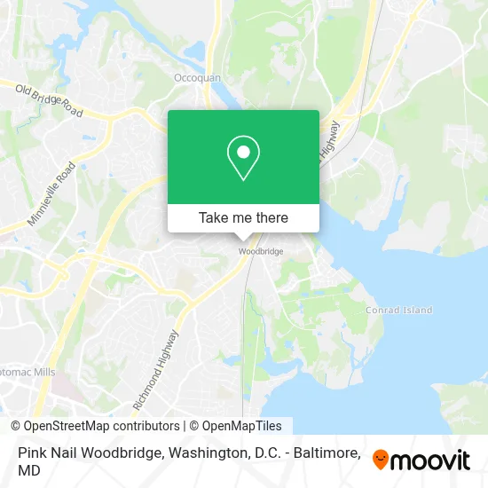 Pink Nail Woodbridge map
