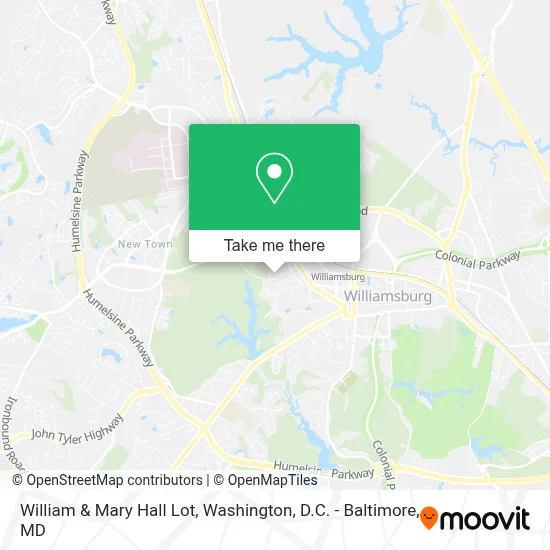 William & Mary Hall Lot map