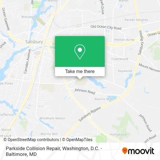 Parkside Collision Repair map