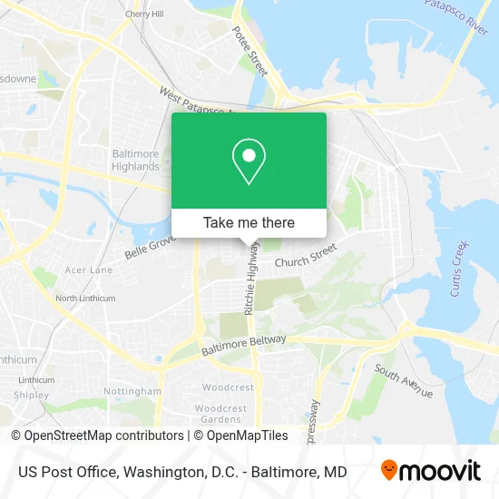 Us Post Office map