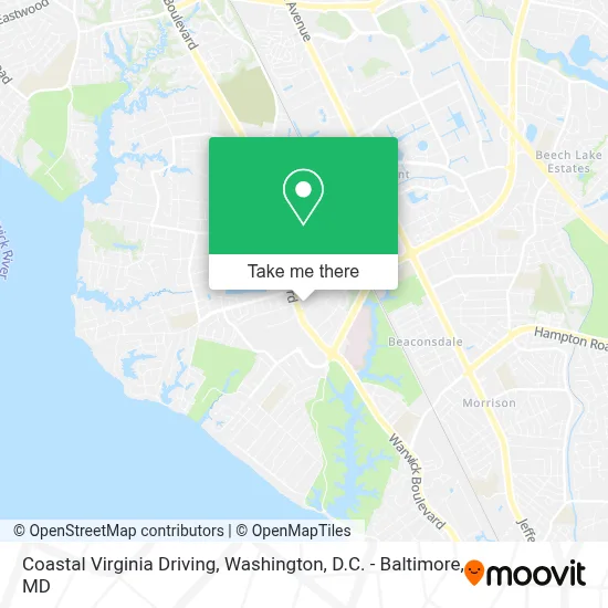 Coastal Virginia Driving map