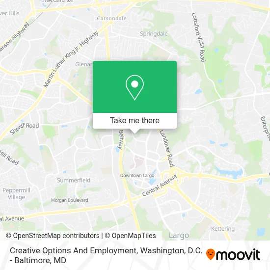 Creative Options And Employment map
