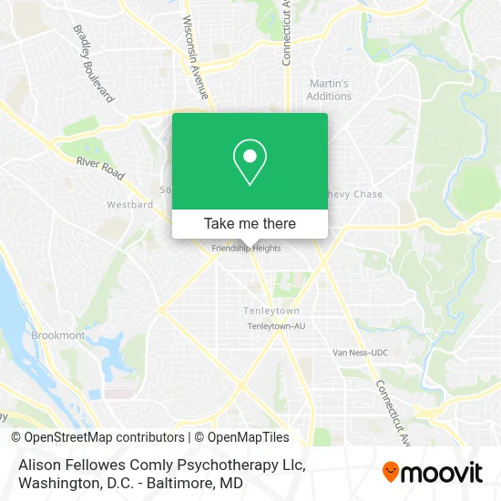 Alison Fellowes Comly Psychotherapy Llc map