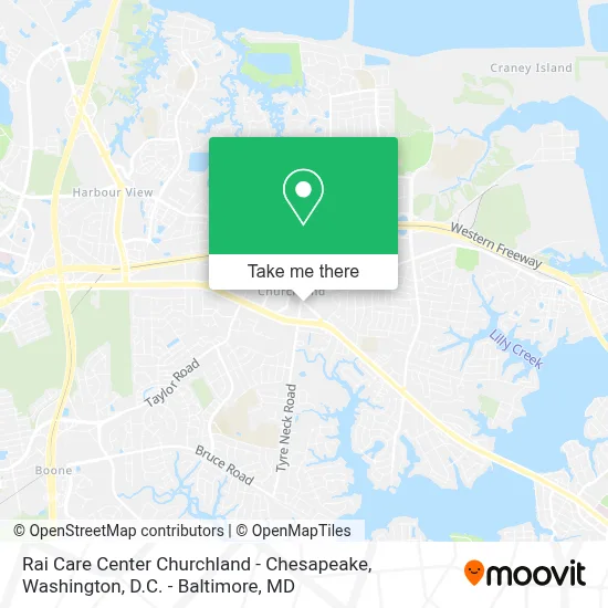 Rai Care Center Churchland - Chesapeake map