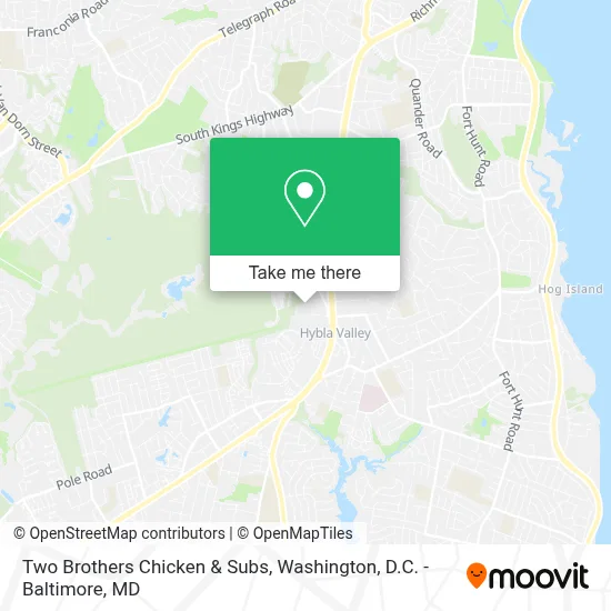 Two Brothers Chicken & Subs map