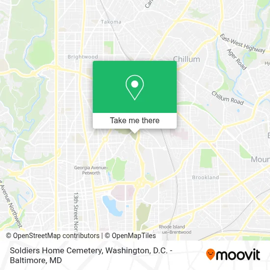 Soldiers Home Cemetery map