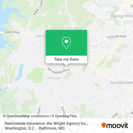 Nationwide Insurance: the Wright Agency Inc. map