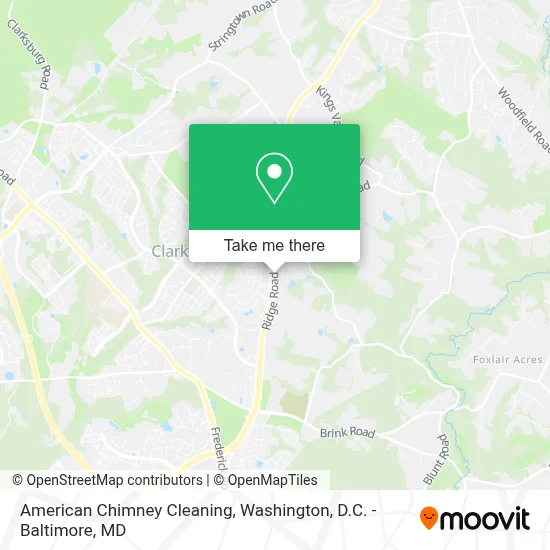 American Chimney Cleaning map