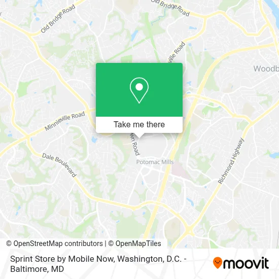 Sprint Store by Mobile Now map