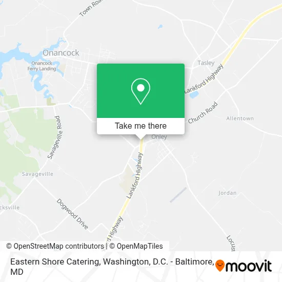 Eastern Shore Catering map