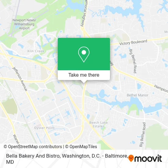 Bella Bakery And Bistro map