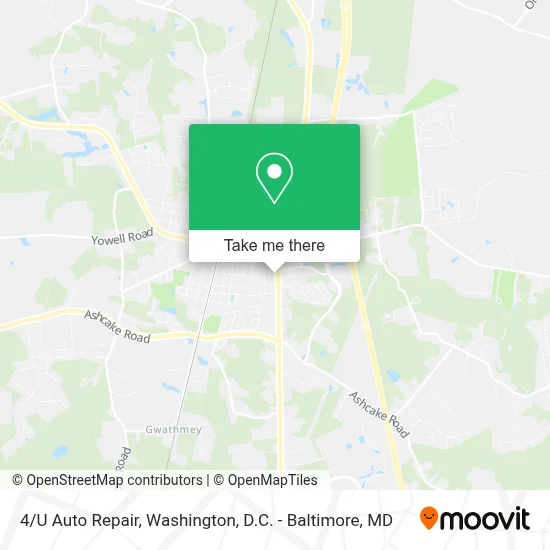 4/U Auto Repair map