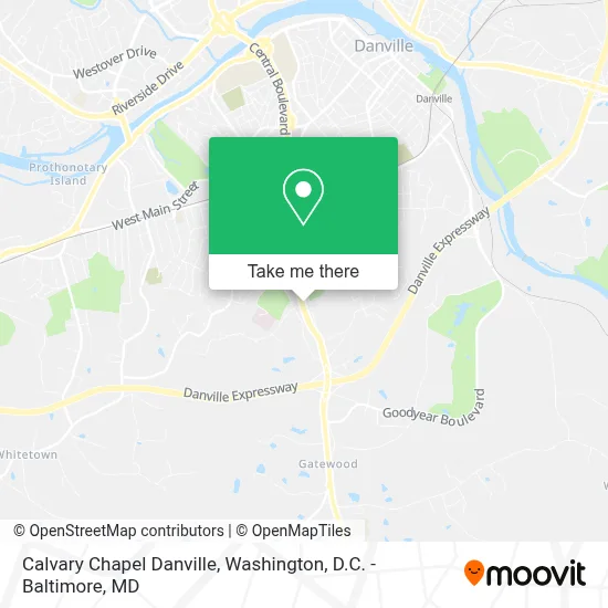 Calvary Chapel Danville map