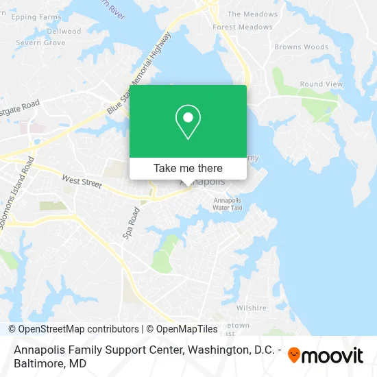 Annapolis Family Support Center map
