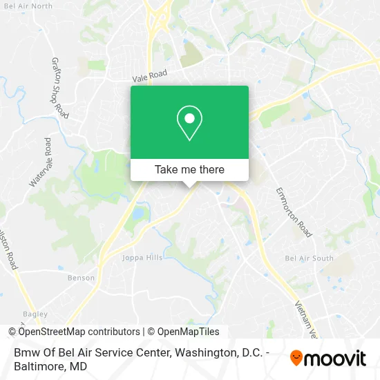 Bmw Of Bel Air Service Center map