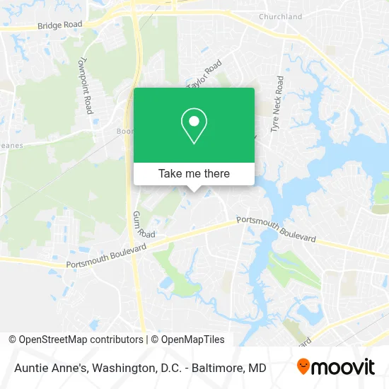 Auntie Anne's map