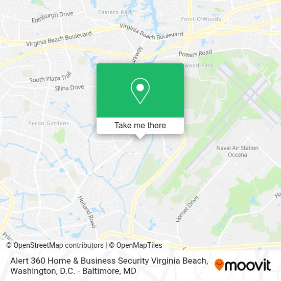 Alert 360 Home & Business Security Virginia Beach map