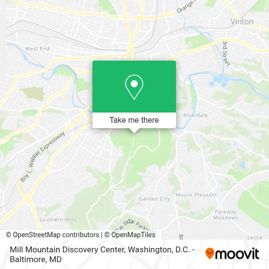 Mill Mountain Discovery Center map