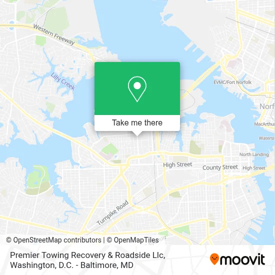 Premier Towing Recovery & Roadside Llc map