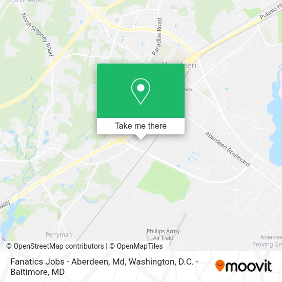 Fanatics Jobs - Aberdeen, Md map