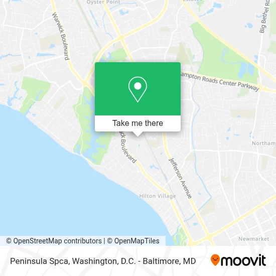 Peninsula Spca map