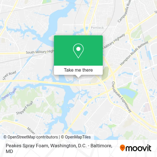 Peakes Spray Foam map